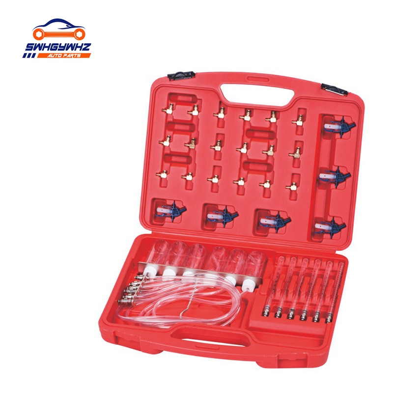 Diesel Injector Flow Meter Test Kit Common Rail Adaptor Fuel Tester Set
