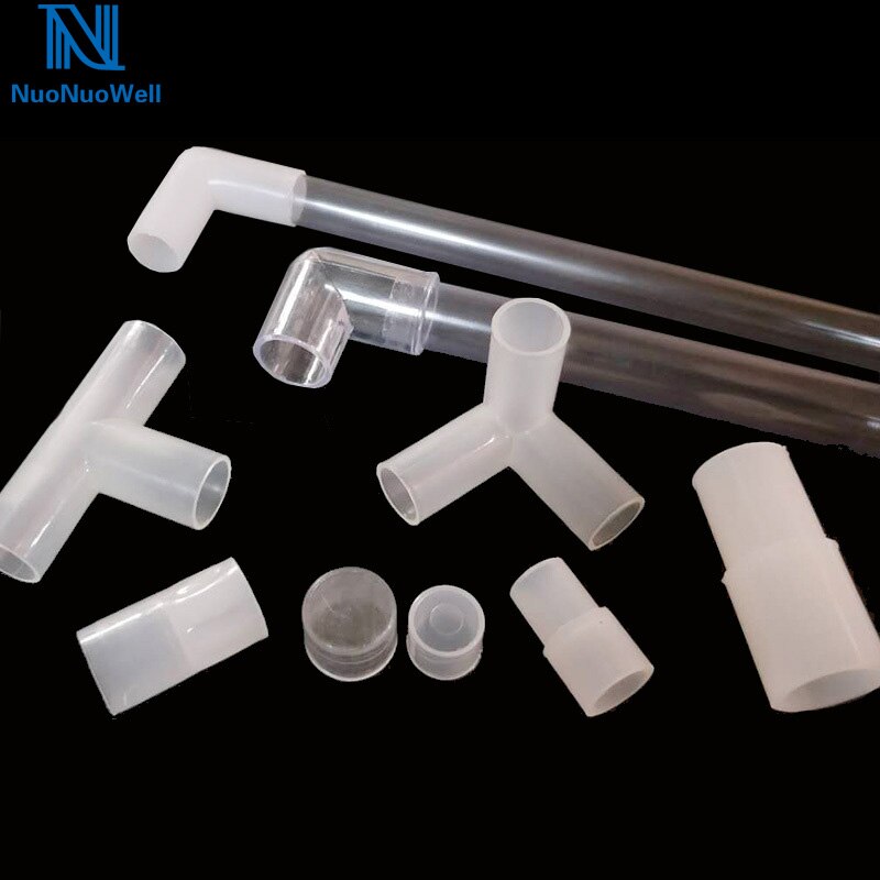 NuoNuoWell Inner Diameter 20mm Pipe Connector PVC Translucent Pipe Joints Rain Pipe Accessories Tee Elbow Connectors 2pcs-Pack