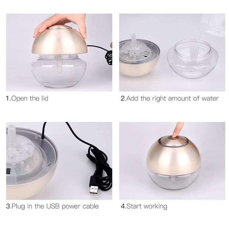 Purificador de aire portátil con carga USB, filtro HEPA, elimina el polvo, humo, limpiador de aire con luz LED nocturna, difusor de aceite esencial, P49