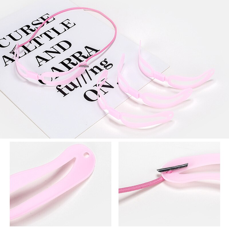 High Qu Eyebrow Stencil 4PCS Eyebrow Shaper Kit Reusable Eyebrow Template with Strap 3 Minutes Makeup Tools for Eyebrows