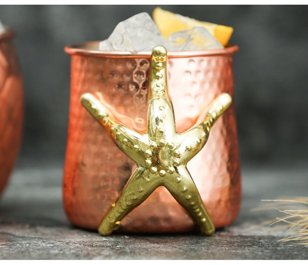 Taza creativa de Moscú mango de estrella de mar copa de cóctel de cobre