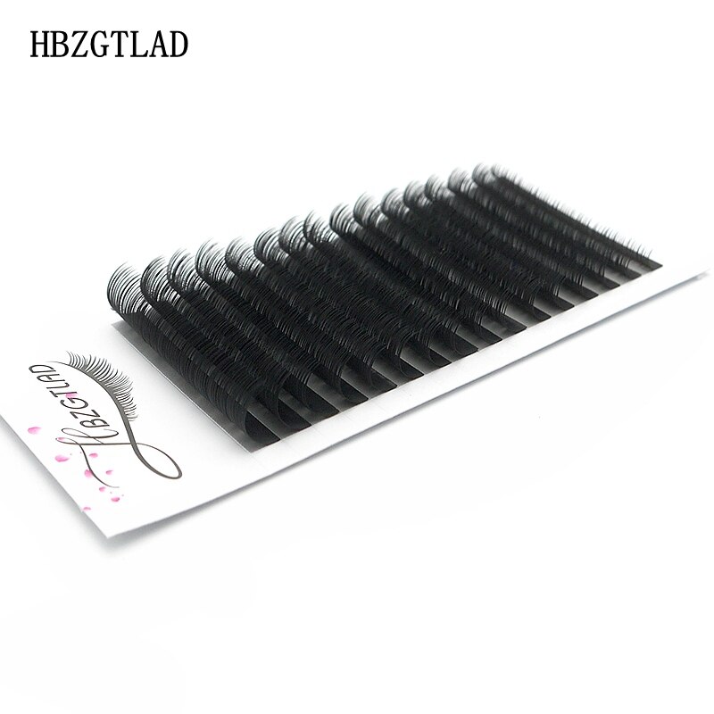 Hbzgtlad alle maten 16 rijen/doos 7 ~ 15mm mix premium natuurlijke synthetische nerts individuele wimperverlenging make-up maquiagem cilios