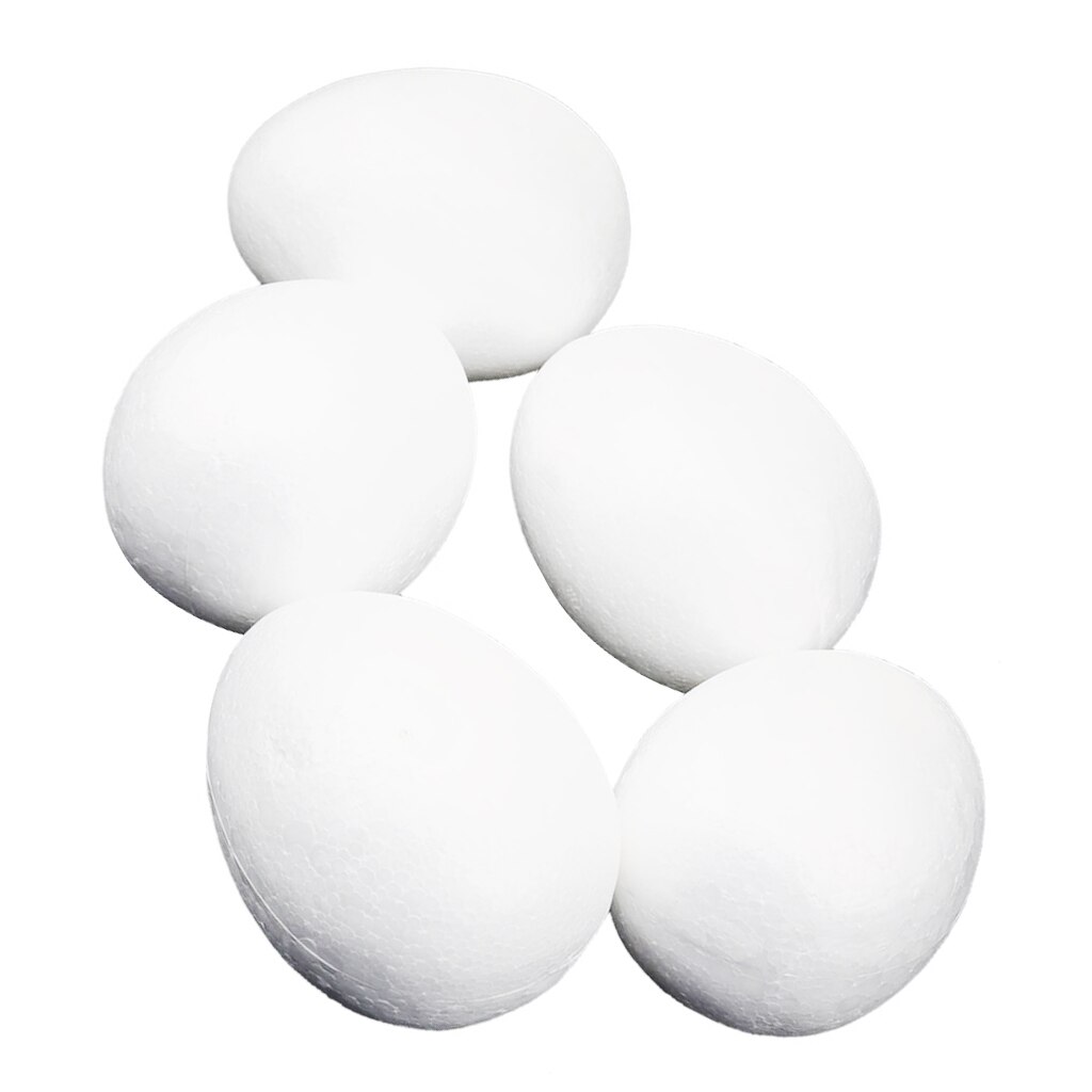 5x Modelling Polystyrene Styrofoam Foam Egg Party Ornament Kids Craft 10cm