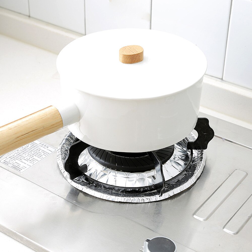 10 pièces Lot épais cuisinière à gaz papier d'aluminium tampon propre haute température résistant couvre haute température # E