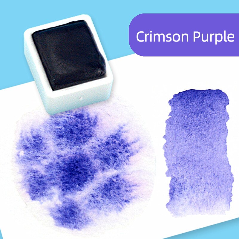 Super Vision Gelaagde Aquarel Pigment, Water Kleur Verf, Half Koekenpan Voor Tekening Verf, aquarel Aquarellen Art Leveranciers: Crimson purple