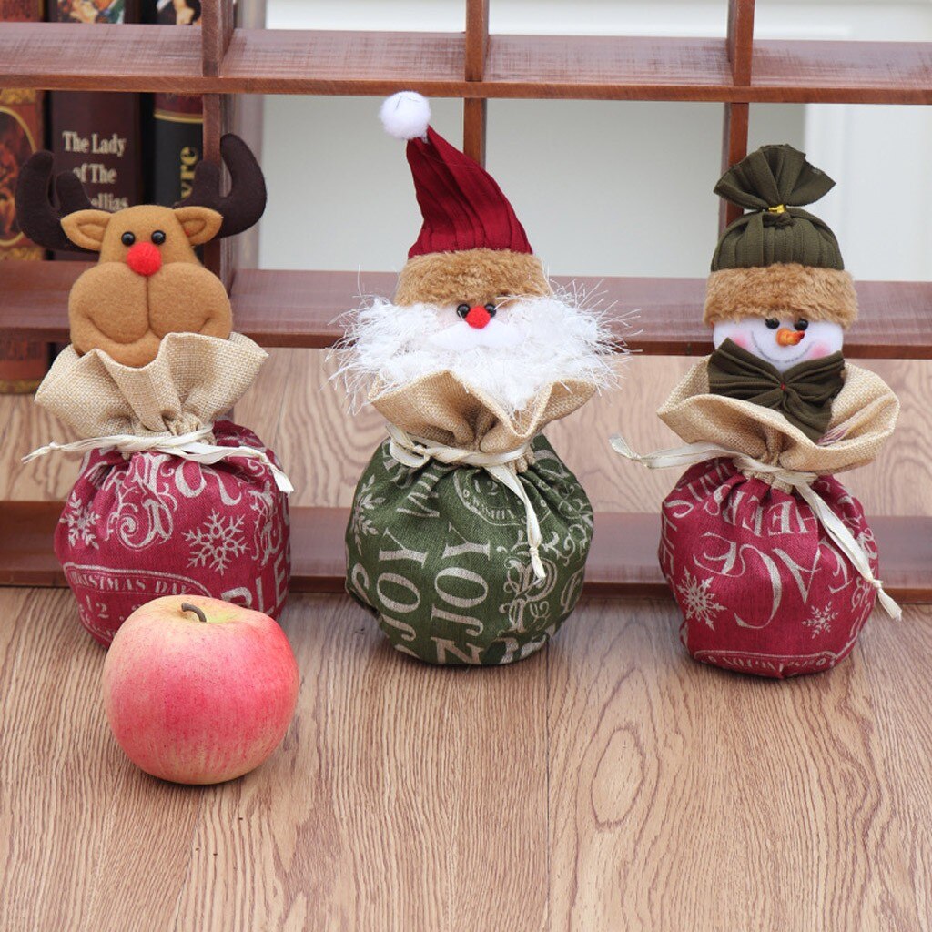 Kerstman Sneeuwpop Elanden Kerst Snoep Verpakking Kerst Snoep Decoratie Jaar Aanwezig Packet Kerstman Bags