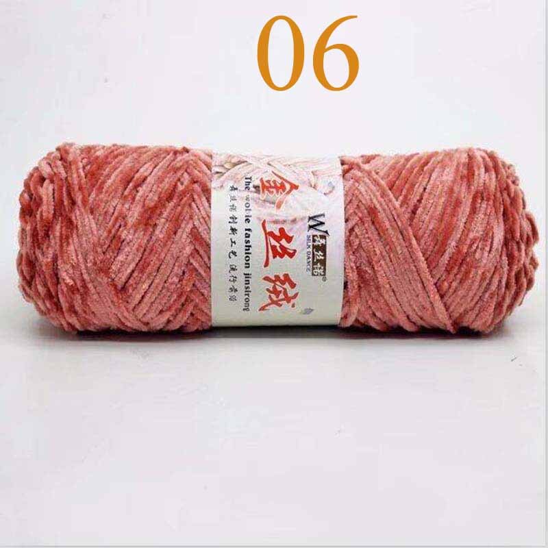 100g Chenille Neue Weiche Regenbogen Wolle Handwerk zur Seite fahren Garn BluePink klobig Häkeln BabySoft betroffen Dicken DIY Samt: Nein. 06