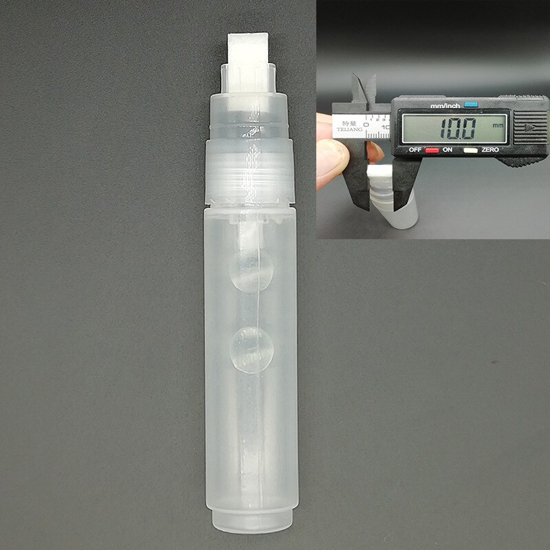 Barra vacía de plástico para bolígrafos, tubos de 3mm, 5mm, 6,5mm, 8mm y 10mm para grafiti, rotuladores de tiza líquida, accesorios para bolígrafos de pintura, 2 piezas: 10mm  2PCS