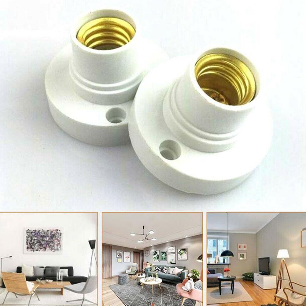 Brand Screw Lamp Socket E14 Environmental Protection Flat Lamp Socket Socket Adapter
