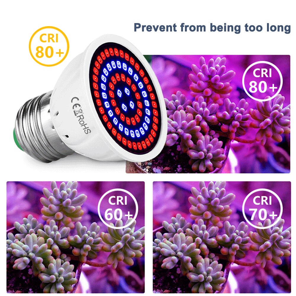 Full Spectrum Plant Grow Led Light Bulbs Lamp Lighting for Seeds Flower Greenhouse Veg Indoor Garden E27 Phyto Growbox