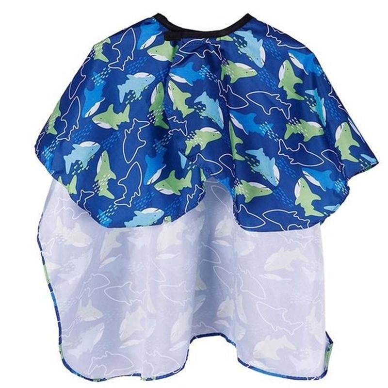 For Kids Salon Waterproof Hair Cutting Gown Cape Nylon Hairdresser Cape Sea Fish Patterned Barber