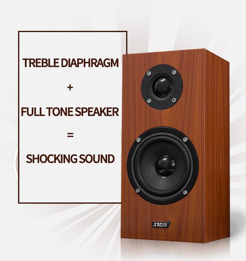 Computer Wooden Speaker USB Wired Powerful SoundBar Stereo Subwoofer Bass speaker Surround for PC Laptop phone Tablet MP3 MP4