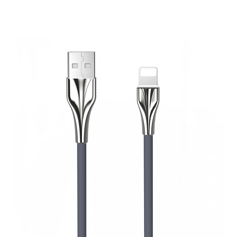 Kabel USB NOHON 3A trwałe szybkie ładowanie kable przewód ładowarki telefonu komórkowego dla iPhone 11 zawodowiec XS MAX XR X 8 7 6S plus linia danych: srebro