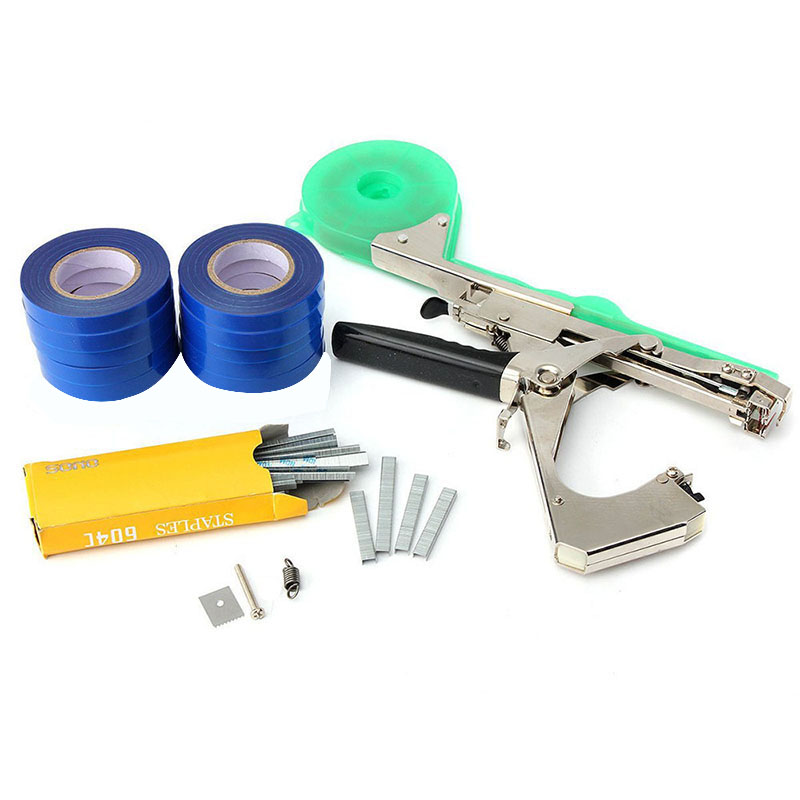Koppelverkoop Machine Plant Tuin Plant Bundel Tapetool Tapener Met 12 Rolls Van Tape, Gebruikt Voor Groenten, Druiven, tomaten, Komkommers: B