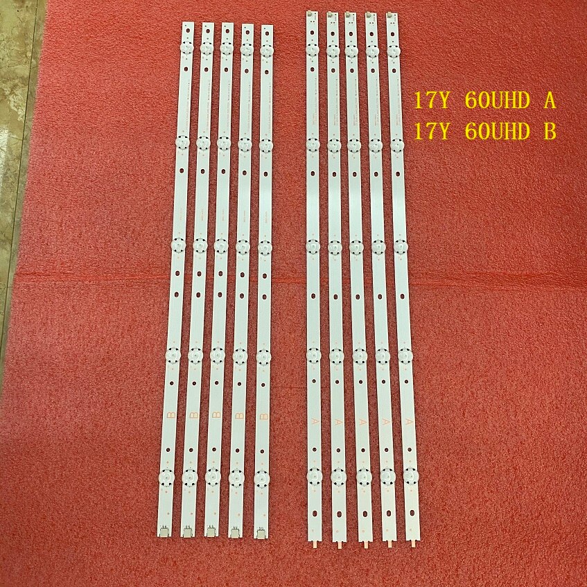10 stk/sæt led baggrundslys strip til sony kd -60 x 690e kd -60 x 695e 17y 60 uhd a  b 5 led 170209 170309 svg 600 a 36- a b  s600 duc -1 kcl 60