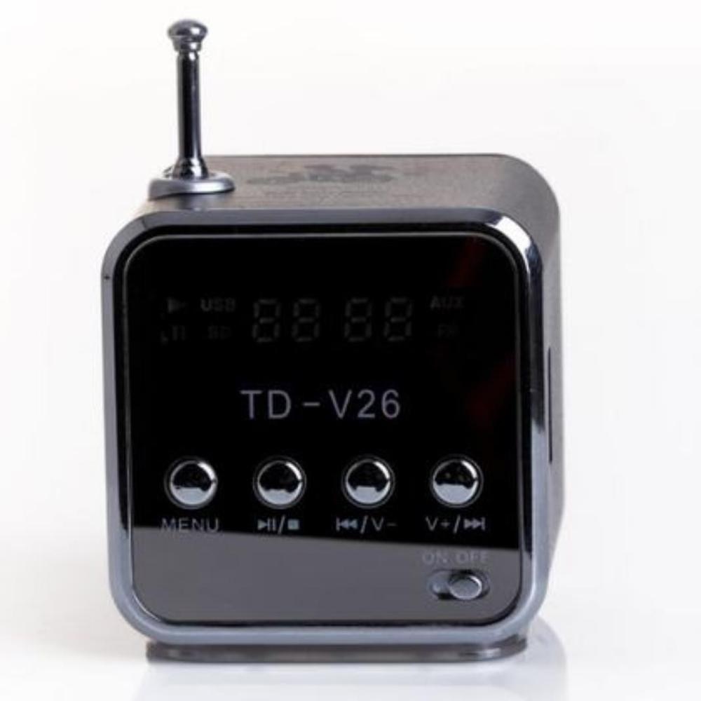 Dawupine TD-V26 Mini MP3 Speler TF Card USB Disk Micro SD Card FM Radio Line In/Out Klankkast digitale Draagbare Luidspreker