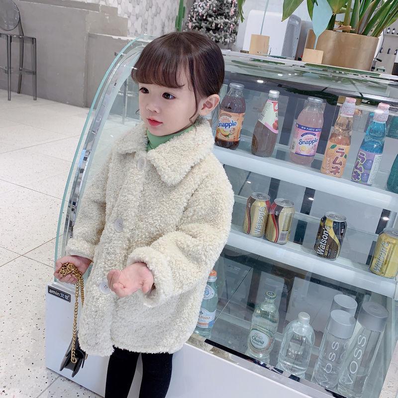 Meisjes Jas Herfst Winter Dikke Warme Meisjes Jas Kinderen Jas Winter Katoen Meisjes Bontjas Kids Baby Bovenkleding Peuters: Beige / 4T
