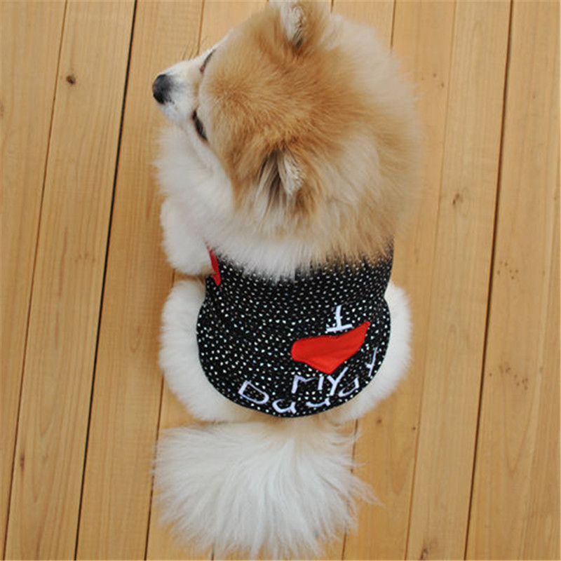 Suave algodón puntos I Love Daddy Dog ropa de verano camiseta para cachorros pequeños perros chaleco para chihuahua ropa para gato mascota para Teddy