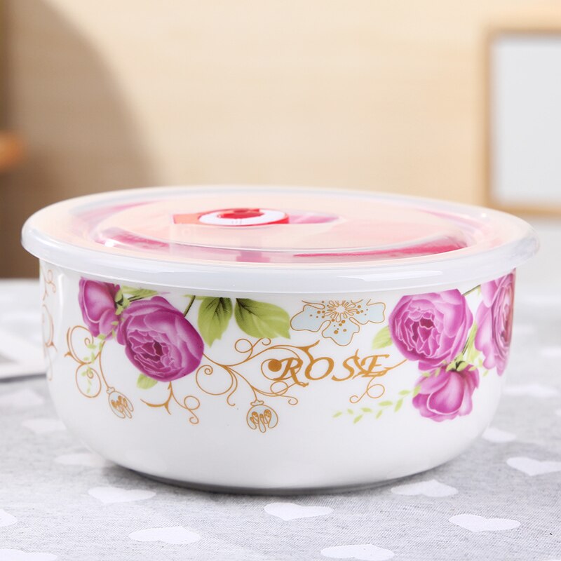 Knochen China Mikrowelle Schüssel Studenten sofortig-nudeln Schüssel 750 ML Abdichtung lunchbox: b