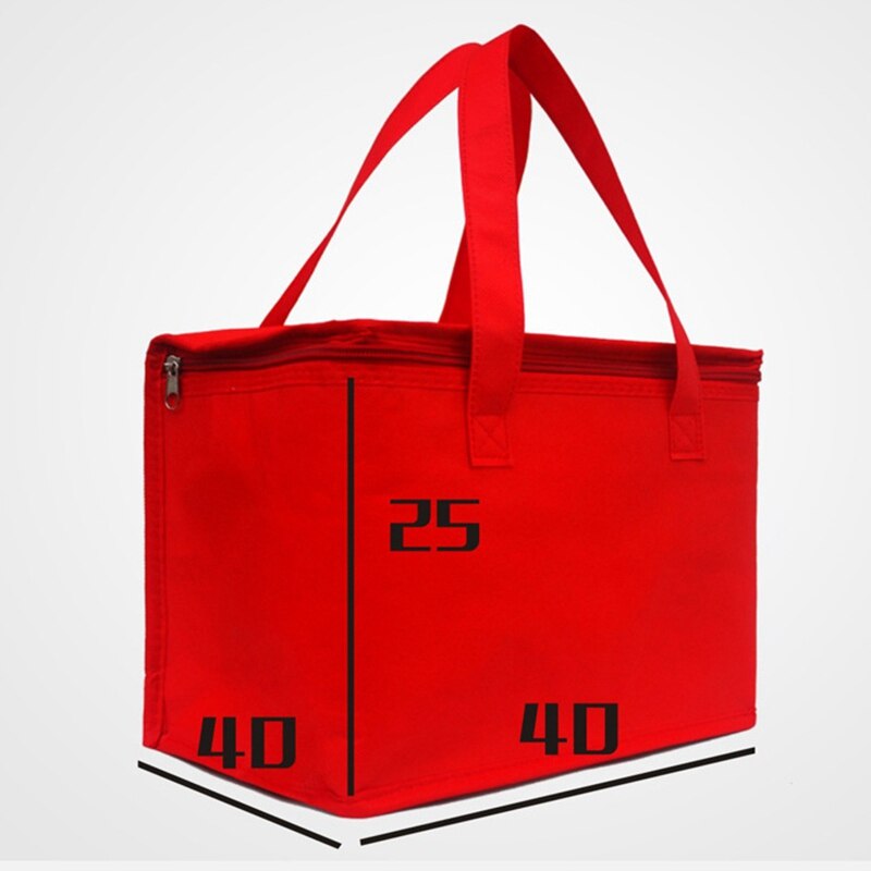 Opvouwbare grote koeltas draagbare voedsel taart geïsoleerde tas aluminiumfolie thermische doos waterdichte koelelement lunchbox tas