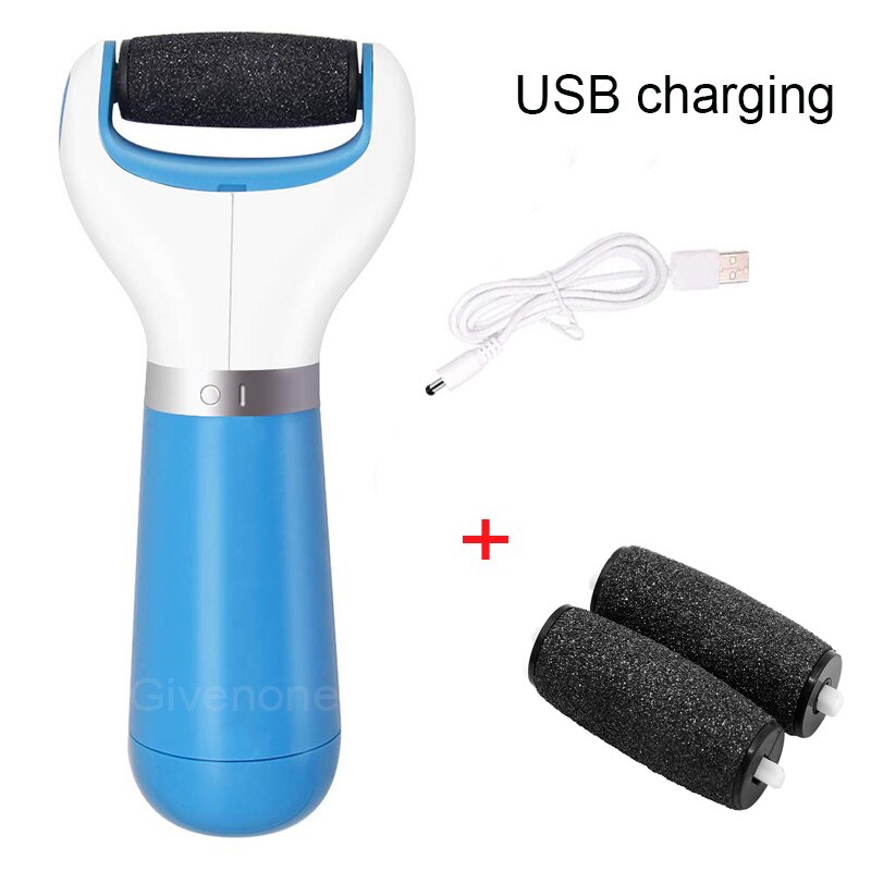 Draagbare Elektrische Voet Bestand Usb Pedicure Machine Voet Reparatie Machine Harde Droge Dode Cuticula Huid Remover Thuis Voet Care Tool: Blue with USB