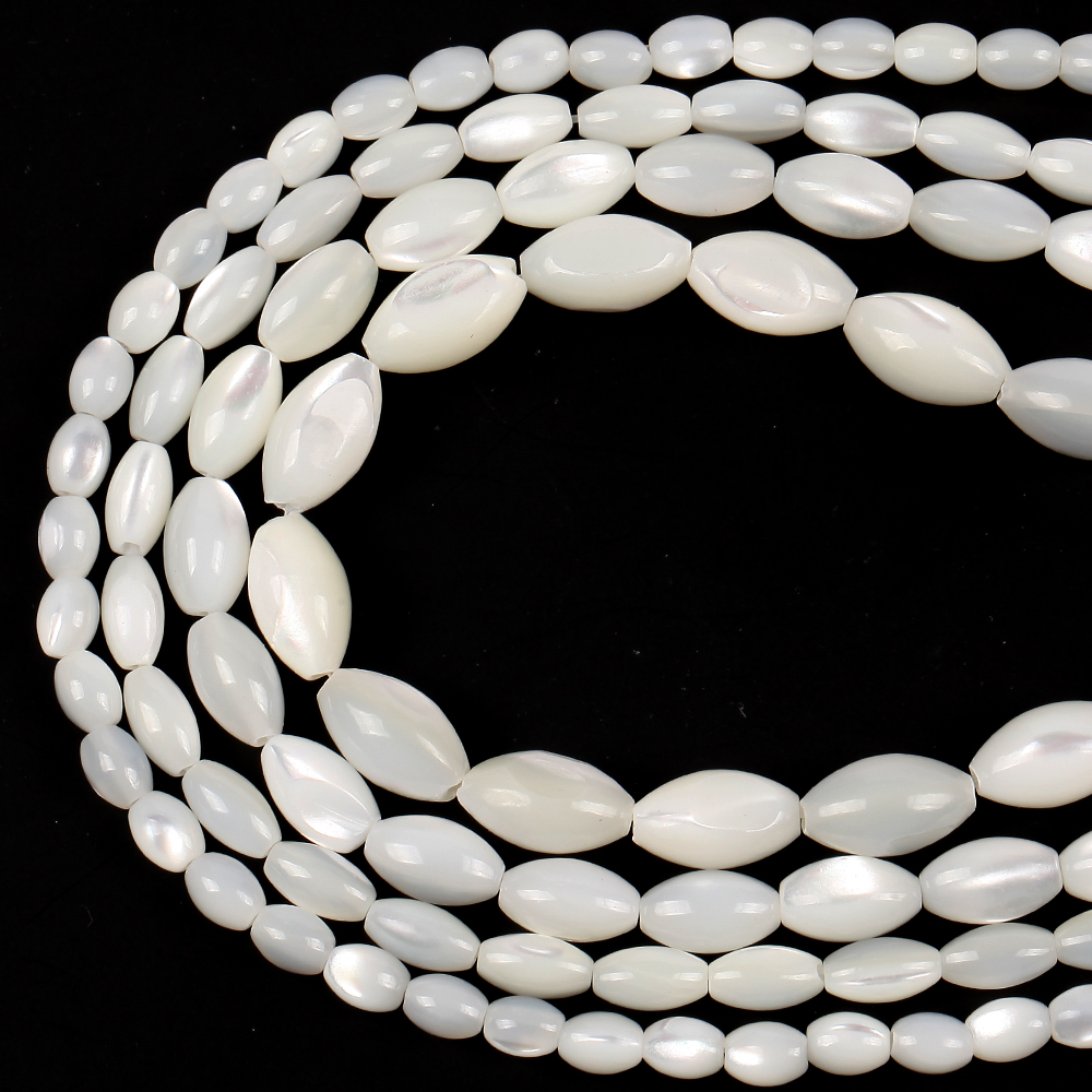 Witte Ovale Natuurlijke Zeeschelp Kralen Parelmoer Schelp Losse Kralen Voor Sieraden Maken Diy Ketting Armband Accessoires