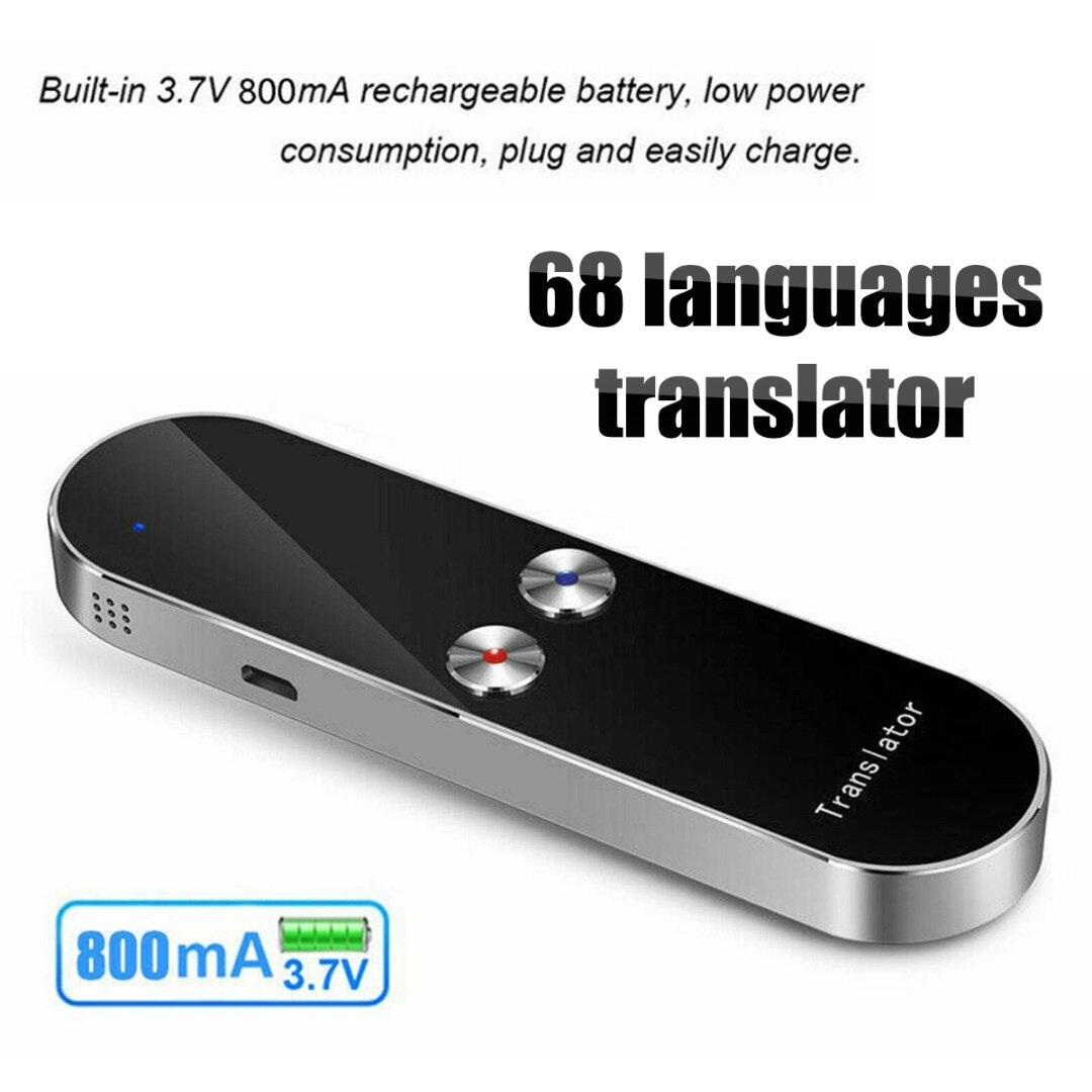 68 Languages Translator Portable Smart Voice Translator Instant Two-way Real Time 800mA 3.7V Portable Device