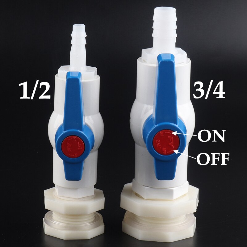 1Set 1/2 &quot;3/4 4-25Mm Aquarium Pagode Connector Combinatie Valve Aquarium Afvoer Joint Aquarium slang Drainage Accessoires