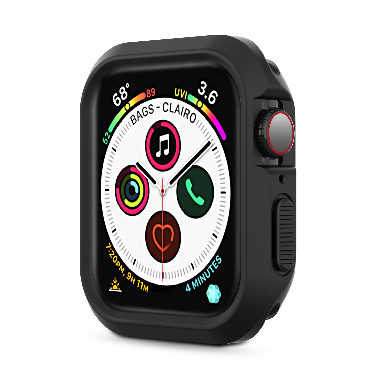 Gummicover til apple watch 3 2 1 fuldskærmsbeskyttelse til iwatch 42mm 38mm glasfilm til serie 4 5 40mm 44mm kofanger