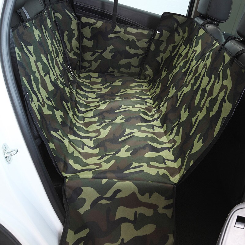 Kæledyrs bilmåtte oxford fodaftryk hundebærere bagpå vandtæt kæledyrs sædeovertræk måtter hængekøjebeskytter med sikkerhedssele: Stil 6 camouflage