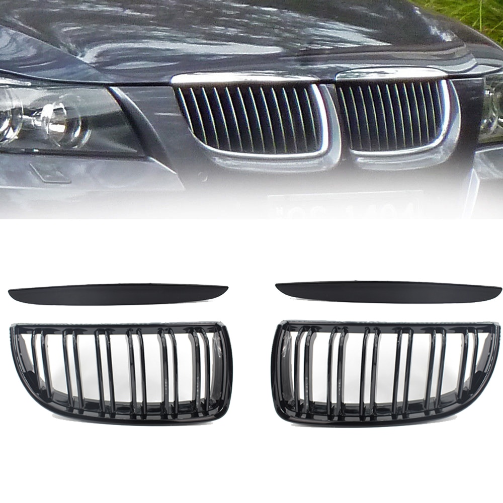 Front Roosters Auto Domme Auto Intake Grille Auto Stomme Zwart Front Nier Grill Roosters Voor Bmw E90 E91 318 320i 325i 330i 2006