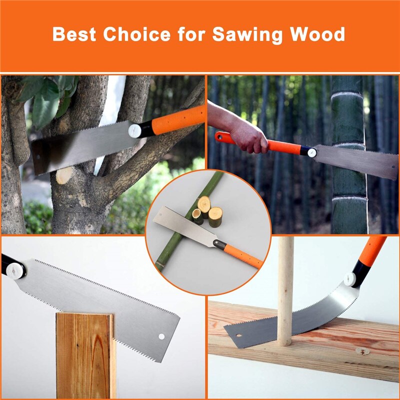 SK5 Hand Saw Japanese Ryoba Saw Double Edge Pull Saw Interchangeable Flush Cut Saw Flexible Blade Handsaw for Woodworking