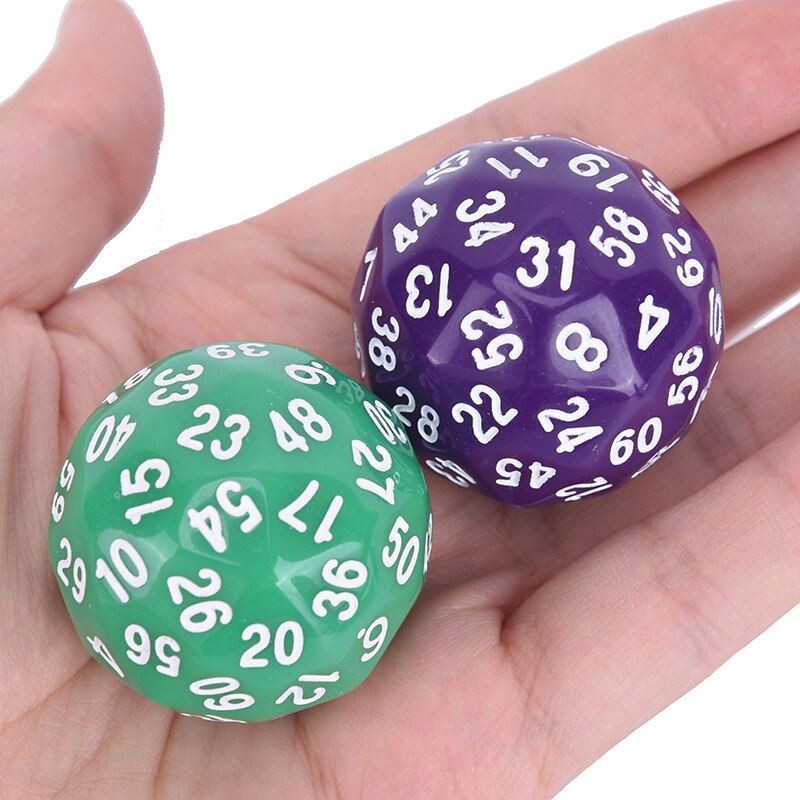 1Pcs 60 face Dice For Game Polyhedral D60 Multi Sided Acrylic Dice for TRPG game lovers