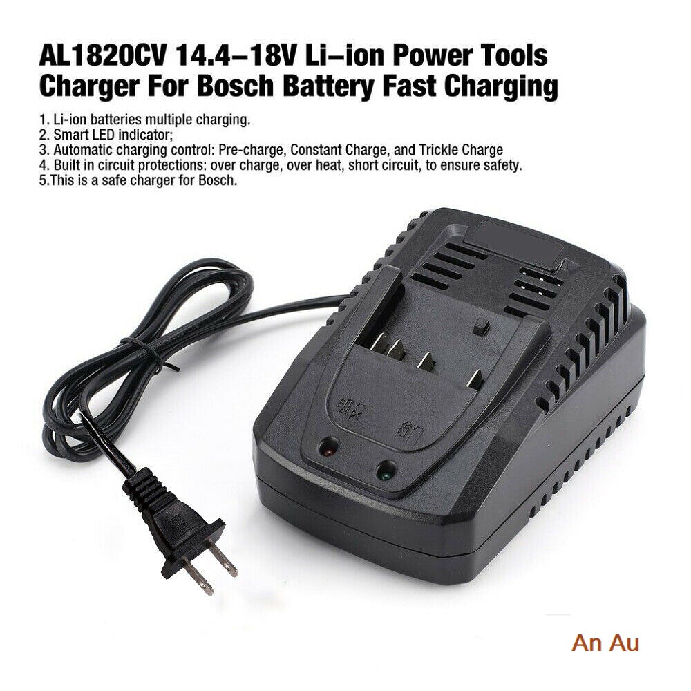 Cargador de batería de iones de litio para Bosch, 14,4 V, 18V, Bat609, Bat609G, Bat618, Bat618G, Al1860Cv, Al1814Cv, Al1820Cv