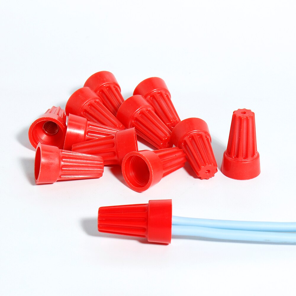Practical Electrical Wire Connection Screw Twist Connector Cap Insert Nut Spring wire end P1 P2 P3 P4 P6 Terminals Rotating Kit: P6 Red