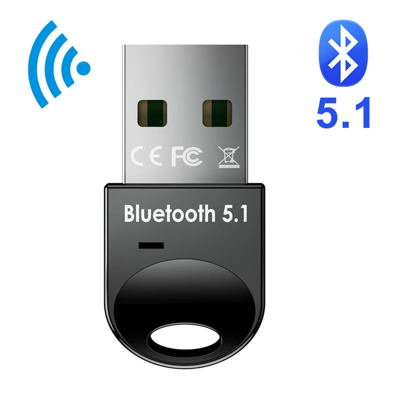 USB-Bluetooth-Adapter 5.1 Bluetooth-Empfänger USB Bluetooth 5.0 Dongle 5.0 BT-Sender aptx Mini-Adapter für PC Laptop Lautsprecher: green