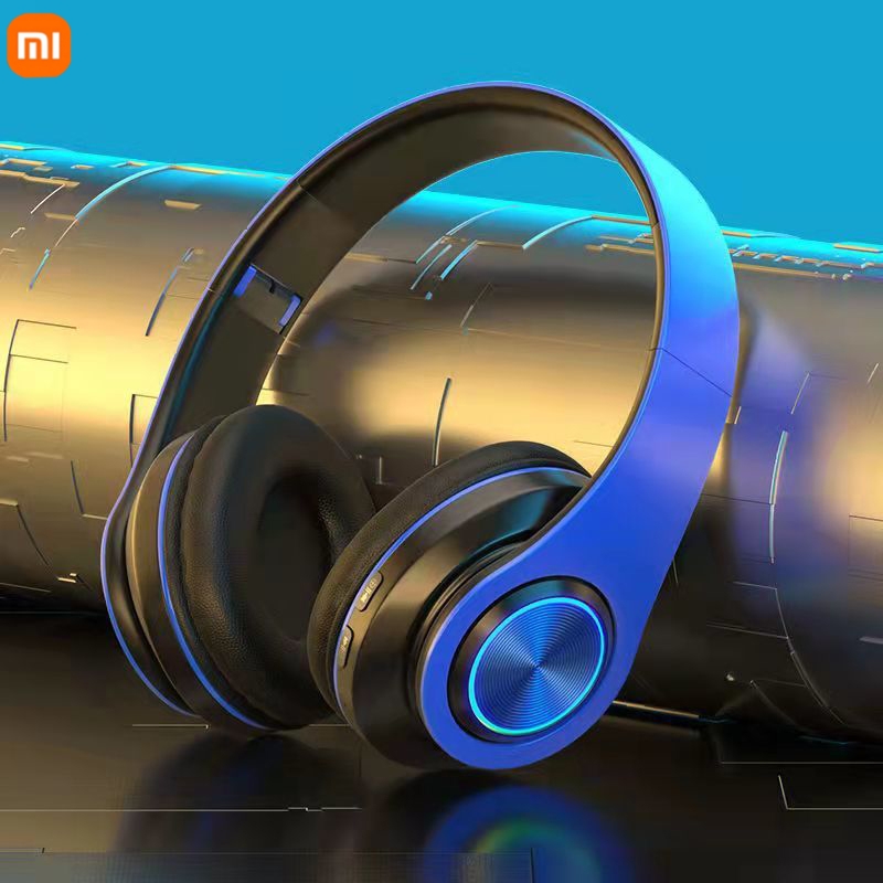XIAOMI Mijia B39 Head-mounted Wireless Bluetooth Headphones With Mic Noise Cancelling Headsets Stereo Sport Gaming Earphones: Blue
