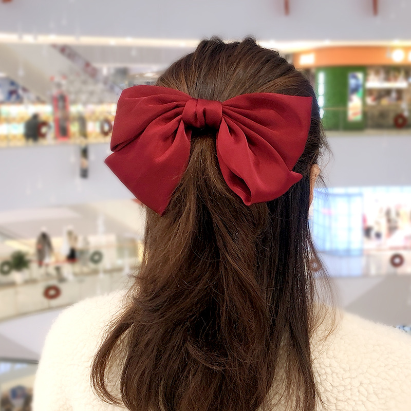 Große rote Schleife elastische Haarbänder süße schöne Clip Temperament Mädchen Schleife Haarnadel Stirnband Haarschmuck japanische Kopfschmuck