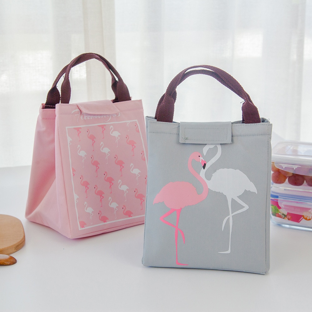 BONAMIE Flamingo Tote Thermische Tasche Schwarz Wasserdicht Oxford Strand Mittagessen Tasche Lebensmittel Picknick Bolsa Termica Frauen kid Männer Kühltasche neue