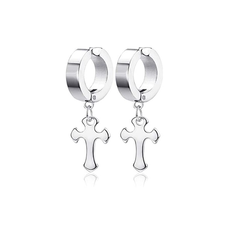 9 Pairs Rvs Hoepel Oorbellen Mannen En Vrouwen Oor Clips Huggie Niet-Geperforeerde Magnetische Oorbellen Set: StyleA-Steel-1pairs