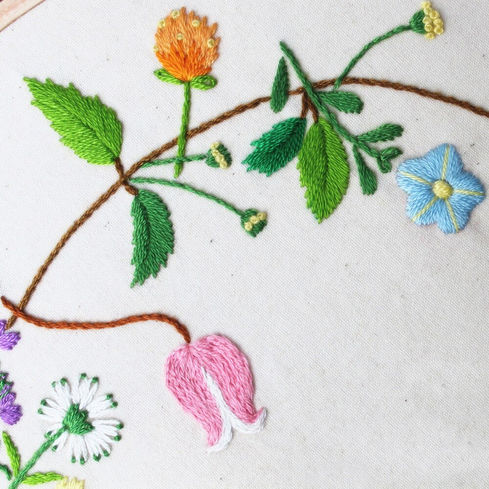 Handicraft Embroidery Kit Cross Stitch Kit DIY Materials Flower Garland