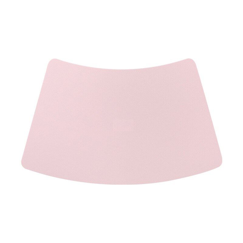 Silicone Placemat Round Table Tableware Coaster Mat Fan Individual Dinner Table Heat Insulation Mat Table Decoration Accessories: 1PCS Pink