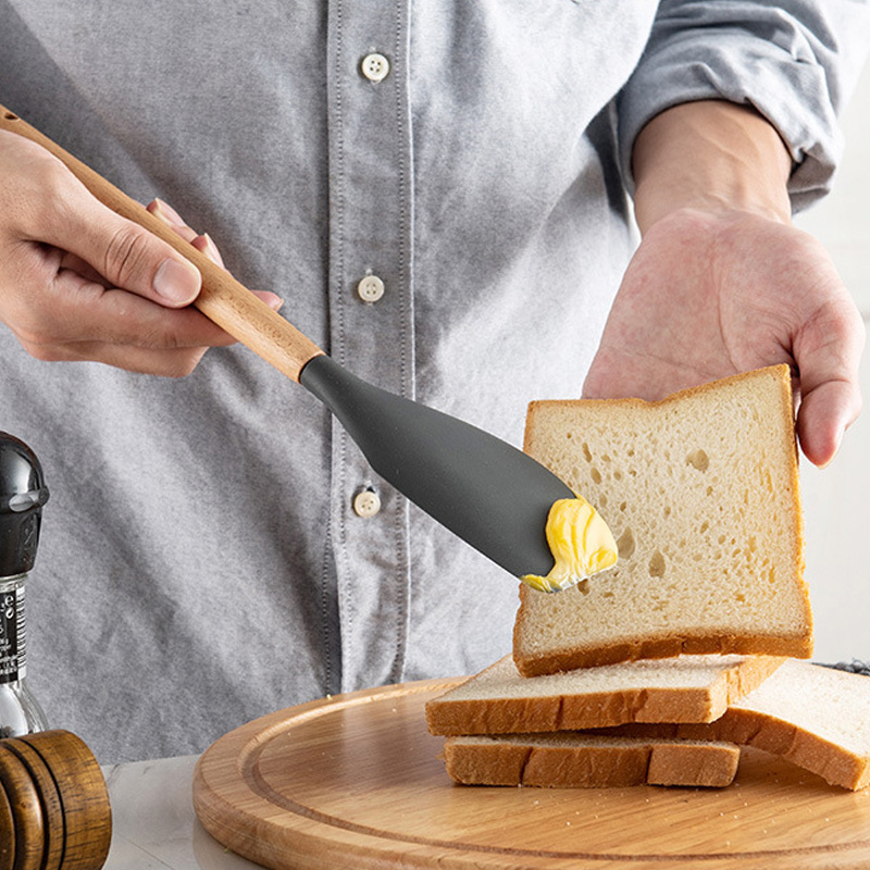 Kitchen Utensils Cooking utensils Wood Handle Silica Gel Kitchenware 11 Piece Set 9 Piece Set Kitchen Tool Scoop Set