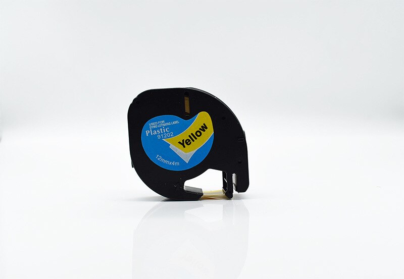 5 bandas de etiquetas de plástico para compatibilidad en blanco y negro para fabricantes de etiquetas Dymo Letratag Qx 50, Xr, Xm, 2000 y Plus: E