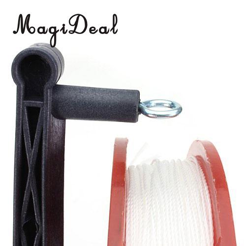 Magideal Fire Wiel Kite Winder Tool Reel Handvat Met 100M Twisted String Lijn Voor Enkele Dual Line Gebruik