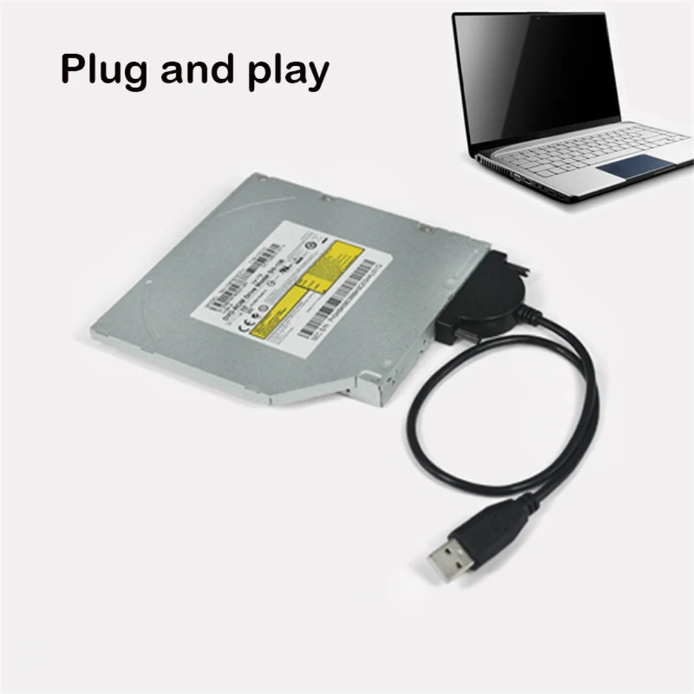 Led-indicator usb 2.0 to 7+6 pins mini sata ii-kabeladapter voor 13 cd-rom dvd-rom voor hdd caddy slimline drive