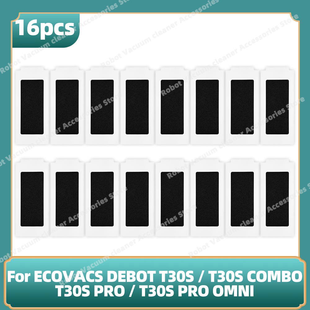 Compatibile per ECOVACS DEBOT T30S / T30S COMBO / T30S pro / T30S pro OMNI / T30S AI Parti Principale Spazzola Laterale Filtro Mocio Sacchetto per la Polvere: esercito verde