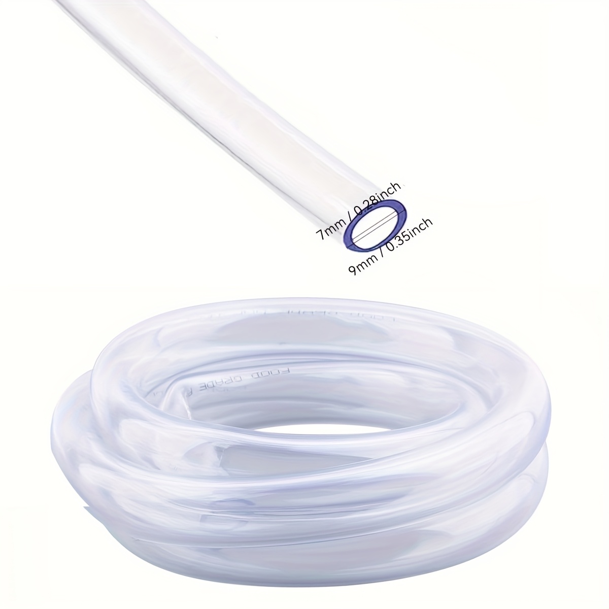 Transparante buis/slang; essentieel voor thuisgebruik; pijpleidingbenodigdheden; PVC-slang.: Zilver