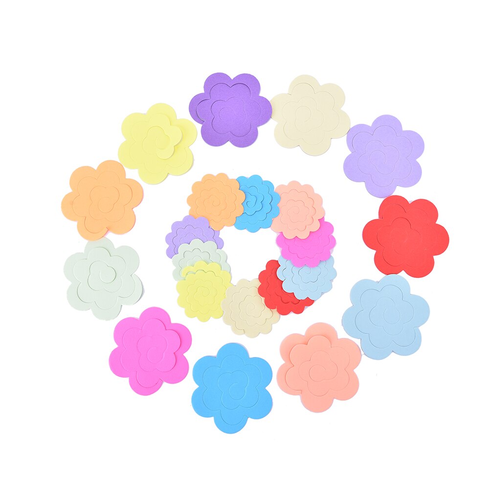 22pcs/lot Two Sizes Paper Quilling Flowers Rose Paper Diy Handmade Material Accessories Paper Material
