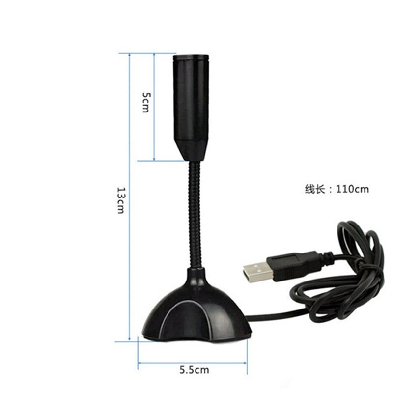 USB Microphone for Raspberry Pi 2 3 Model B Mic Portable With Holder Free Drivers Black